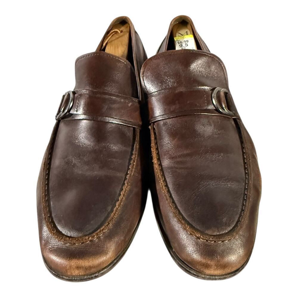 PEDRO Leather Bit Loafers Brown Men’s Size 45 (US 11/11.5) Dress Slip-On Shoes - Picture 3 of 8